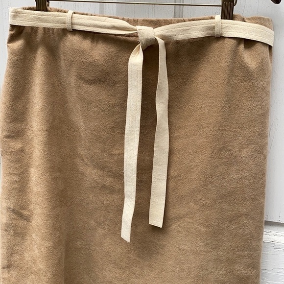 VTG 1960s Abe Schrader for Saks Fifth Avenue Tan Suede Skirt Suit Set Sz 8 - Picture 8 of 12